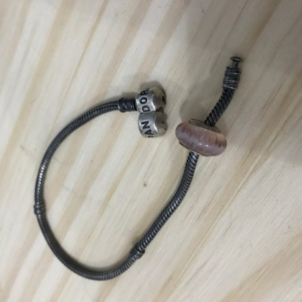 Pink Swirl Pandora Charm